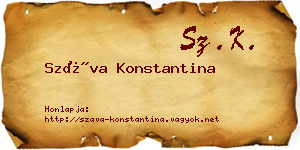 Száva Konstantina névjegykártya